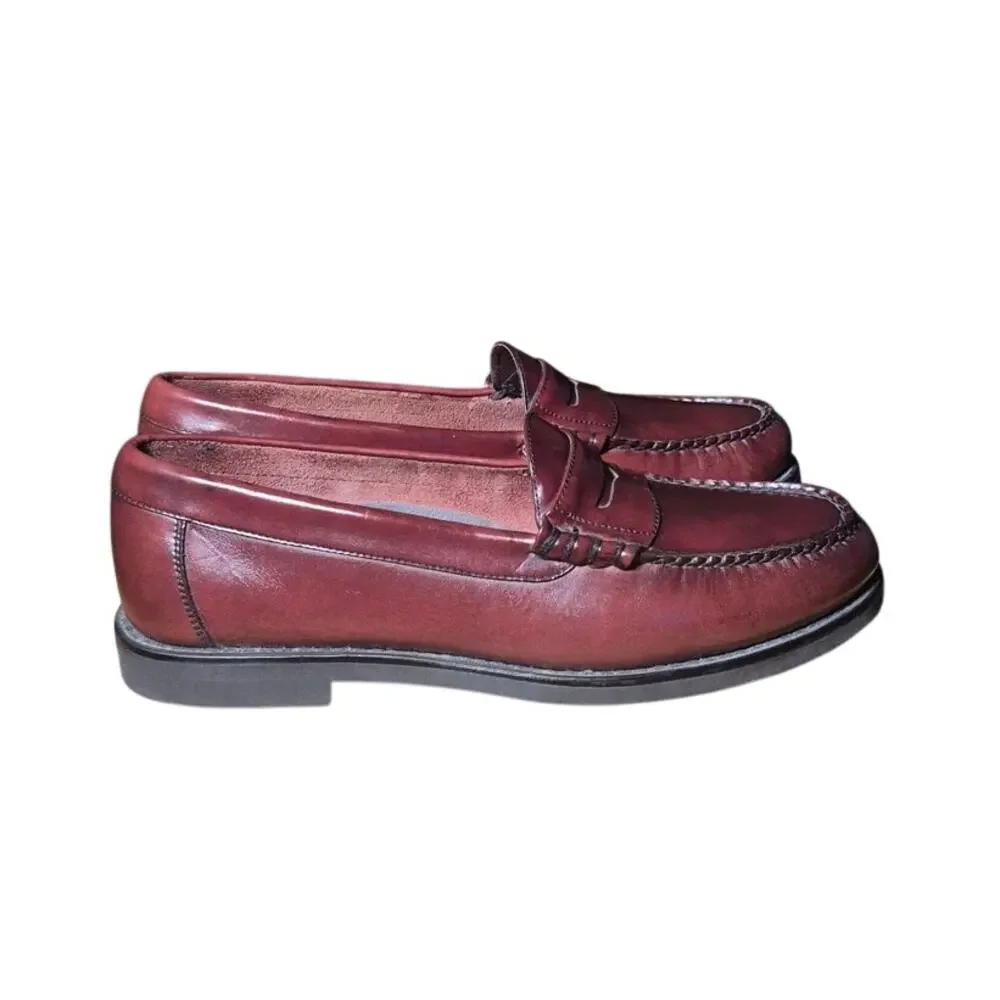 Rockport Men’s Burgundy Leather Penny Loafers Sz 9.5W Excellent Condition